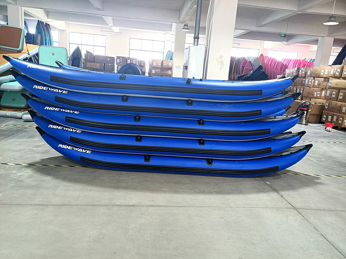 Industrial laboratory seam tensile strength and quality control testing for a RIDEWAVE heavy duty inflatable kayak Industrial laboratory seam tensile strength and quality control testing for a RIDEWAVE heavy duty inflatable kayak